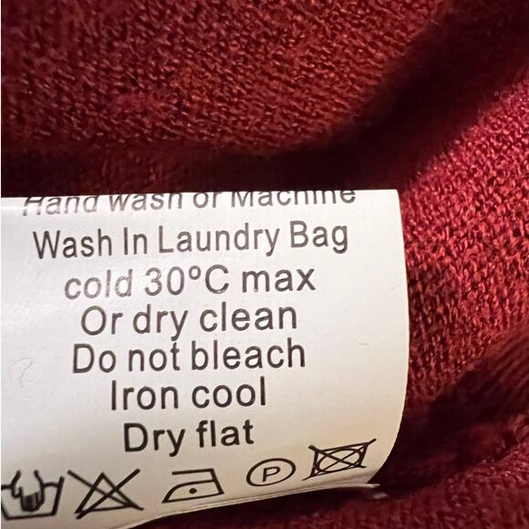 NEW MLANM Tunic Sweater in Burgundy Size L - Picture 7 of 7